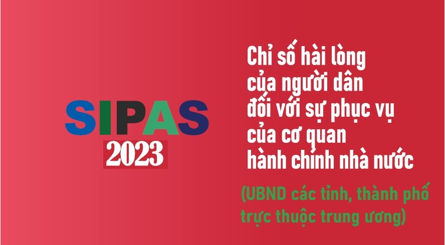 SIPAS 2023: Chỉ số hài lòng của người dân đối với sự phục vụ của cơ quan hành chính nhà nước năm 2023 của Ủy ban nhân dân các tỉnh, thành phố trực thuộc Trung ương
